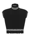 Marni Cropped Cotton Vest With Contemporary Design In Black