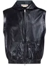 Marni Sleeveless Leather Jacket In Black