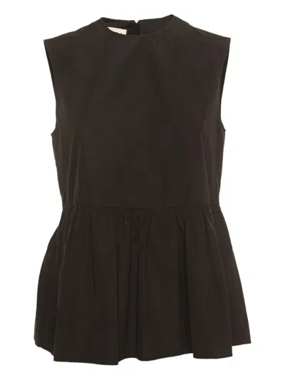 Pre-owned Marni Sleeveless Peplum Top In Black