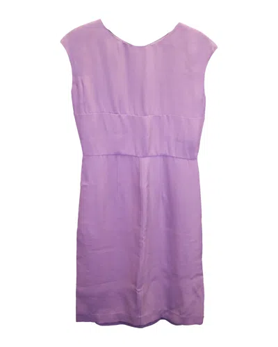 Marni Sleeveless Shift Dress In Purple Crepe Gazar