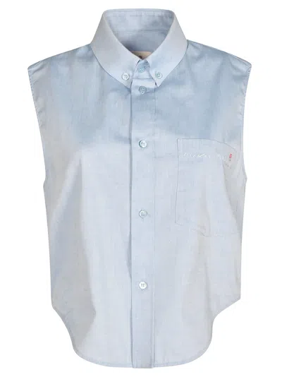 Marni Sleeveless Shirt In Azure