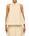 Marni Sleeveless A-line Collared Embroidered Top
