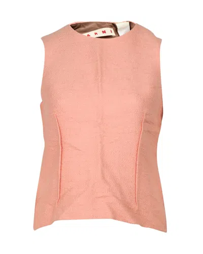 Marni Sleeveless Top In Pink Wool