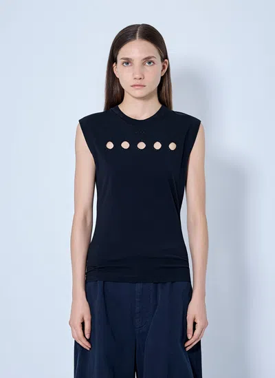 Marni Sleeveless Top With Cut-out Detailing In Blue