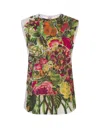 Marni Sleeveless Top With Mystical Bloom Print In White