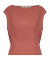 Marni Sleeveless Vest In Brown