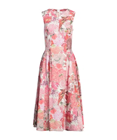 Marni Sleeveless V-neck Floral Dress In Pink