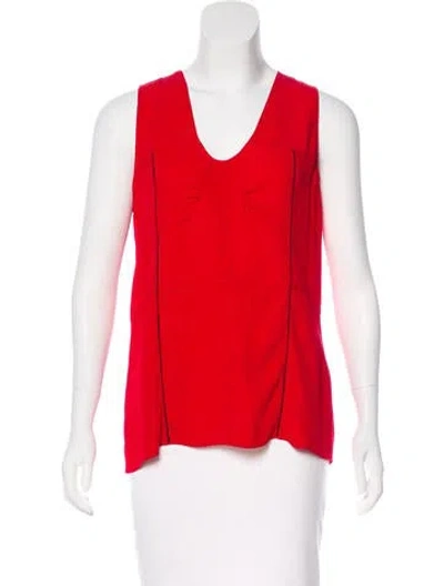 Pre-owned Marni Sleeveless V-neck Top In Red