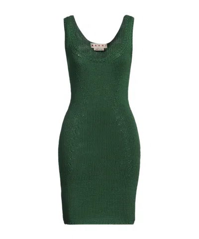 Marni Sleeveless Wool Dress In Green