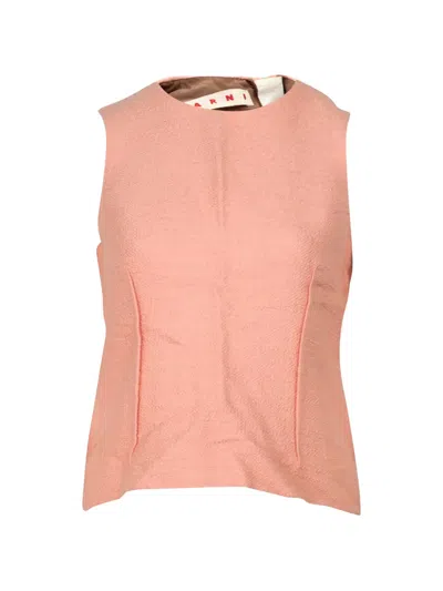 Pre-owned Marni Sleeveless Wool Top In Pink