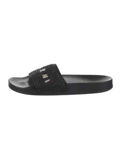 Pre-owned Marni Slides In Black