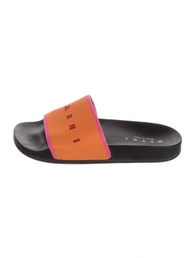 Pre-owned Marni Slides In Orange