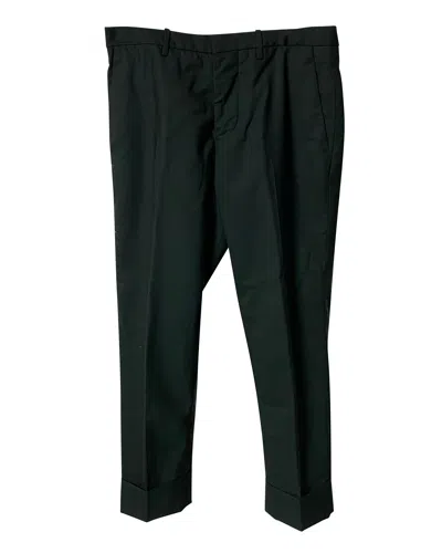 Marni Slim Fit Trousers In Green Wool