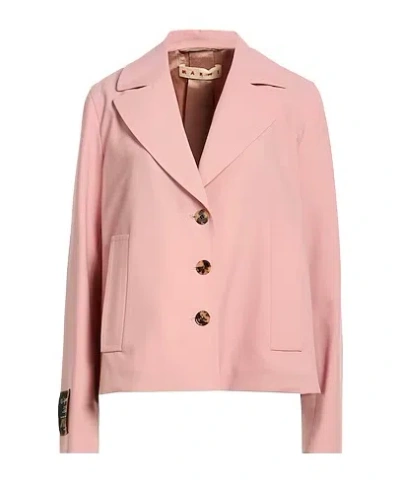 Marni Slim-fit Minimal Blazer In Pink