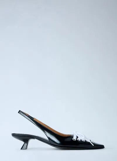 Marni Slingback Kitten Heel Pumps In Black