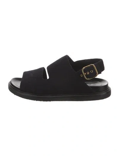 Pre-owned Marni Slingback Sandals In Black