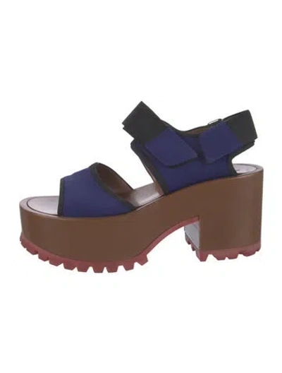 Pre-owned Marni Slingback Sandals In Blue