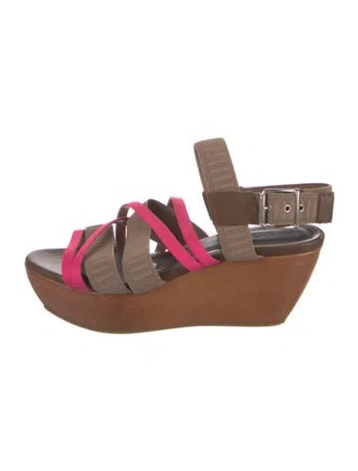 Pre-owned Marni Slingback Sandals In Multi