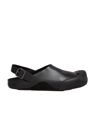Marni Slingback-strap Round-toe Sandals In Black