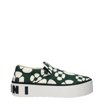 Marni Slip On Carhartt Women's Green Fabric In Multi