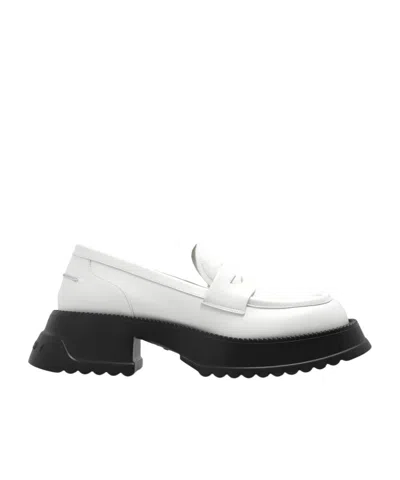 Marni Slip-on Platform Loafers In White