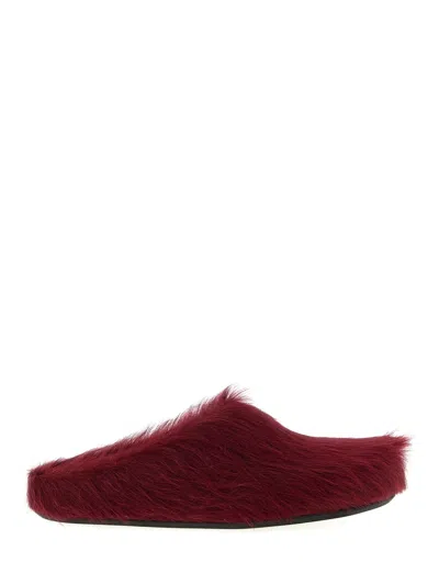 Marni Slip-on Style Round Toe Flat Sole For Men In Burgundy