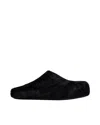 Marni Sabot Fussbett In Vitello A Pelo Lungo Nero