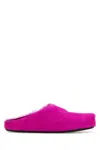 Marni Fuchsia Calf Hair Fussbett Slippers In Pink