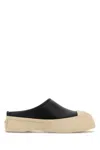 Marni Pablo Leather And Shearling Clog In Black
