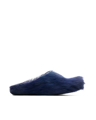 Marni Eclipse Fussbett Cavallino Rubber Slippers In Blue