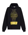 Marni Slogan-print Cotton Hoodie In Black