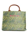 Marni Small Logo Basket Bag In Green