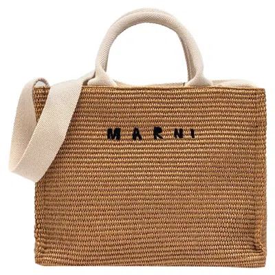 Marni Small Basket Bag In Orange