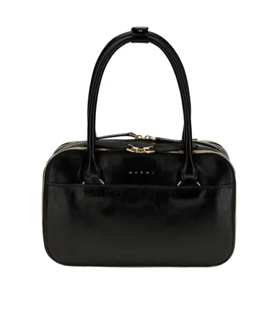 Marni Small Boxyne Bag In Black