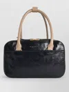 Marni Small Boxyne Rectangular Two Tone Bag In Black