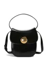 Marni Butterfly Calfskin Shoulder Bag In 00n99 Black