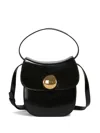 Marni Butterfly Calfskin Shoulder Bag In Black