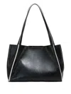 Marni Rectangular Two-tone Shoulder Bag With Long Handles In Black