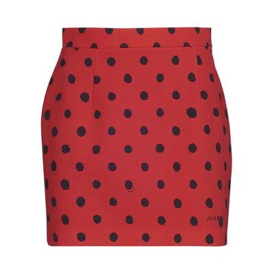 Pre-owned Marni Small Dot Skirt 'lacquer' | Red | Women's Size 38