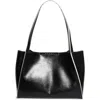 Marni Small East/west Leather Tote In Black