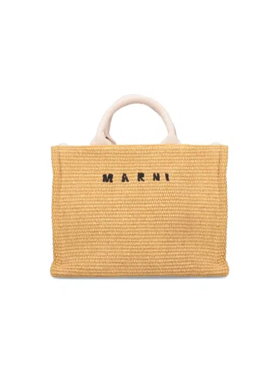 Marni Small "east/west" Tote Bag – Beige