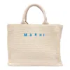Marni Large Basket Tote Bag In Ivory