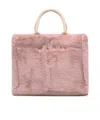 Marni Small Faux Fur Shoulder Bag In Pink