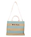 Marni Women's Raffia-effect Small Tote Bag In Multicolor