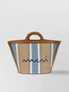 Marni Small Handbag With Dual Handles And Striped Pattern