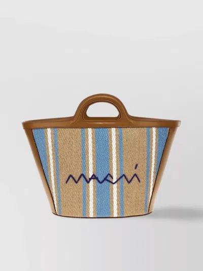 Marni Small Handbag With Dual Handles And Striped Pattern
