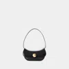 Marni Butterfly Hobo Bag In Black Leather In Black