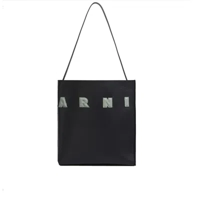 MARNI MARNI SMALL LEATHER MUSEO HOBO BAG