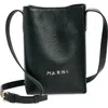 Marni Small Museo Leather Crossbody Bag In Black