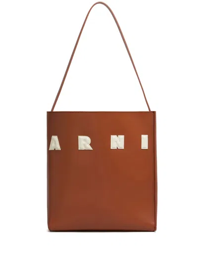 Marni Hobo Museo Big Bag In Brown
